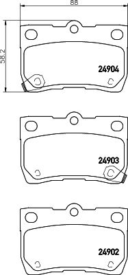 HELLA PAGID 8db355014861 -  Комплект тормозных колодок, дисковый тормоз